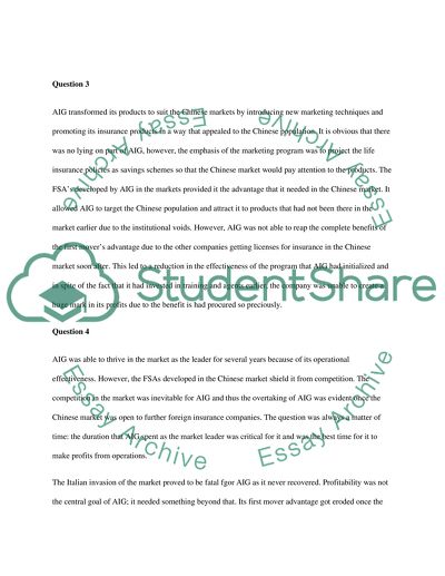 American Insurance Group in Chinese Marke