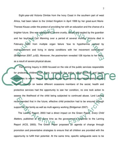 The Protection of Children in England