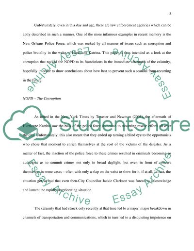 Police Corruption in New Orleans