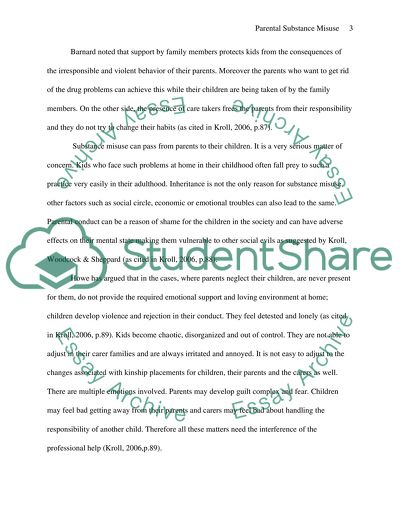 Kinship Care and Parental Substance Misuse by Kroll