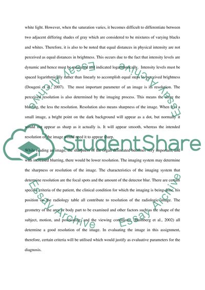 Diagnostic Radiography Image Evaluation