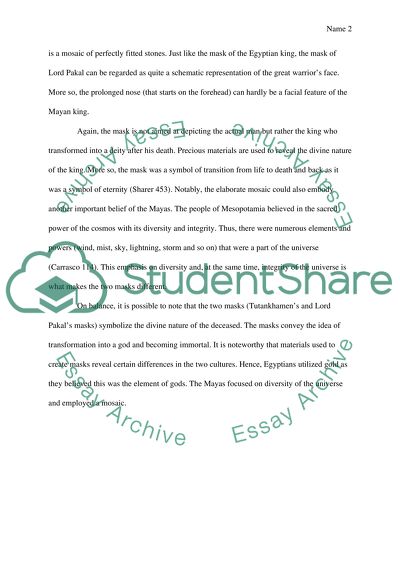 Compare the Funerary Mask of Tutankhamen and that of Lord Pakal