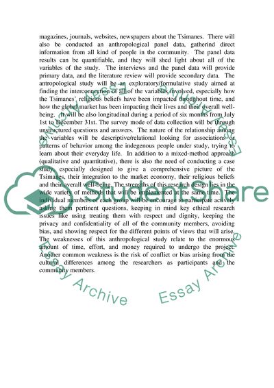 An Anthropological Dissertation by Victoria Reyes-Garca