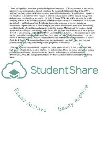 Multinational Companies in Dubai: Role and Challenges