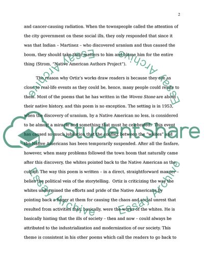 The Poetry of Simon Ortiz