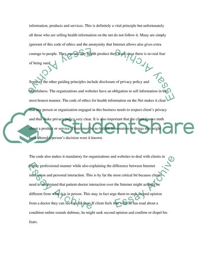 Crucial Role of Health Information