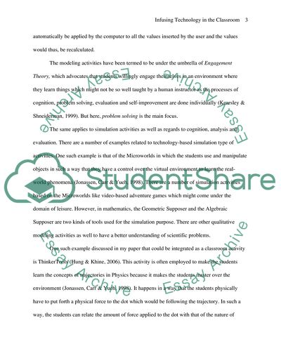 Modeling and Simulation Environments (Infusing Technology in the Classroom)