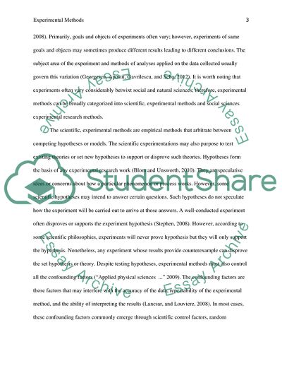 Experimental Methods