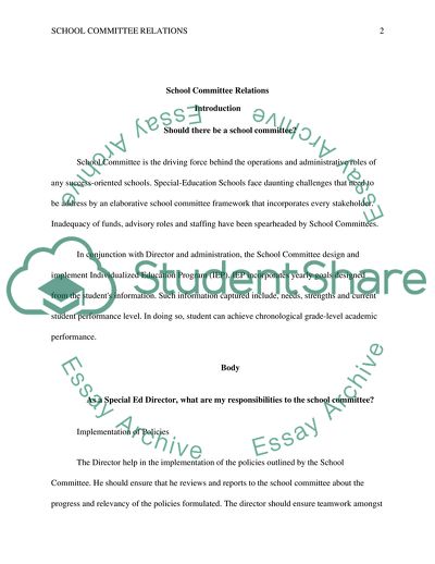 School Committee of Relations