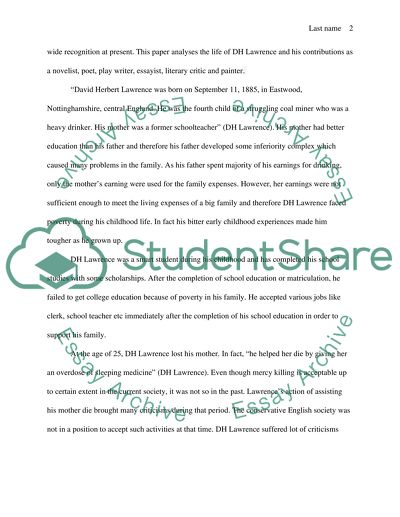 The Life of DH Lawrence