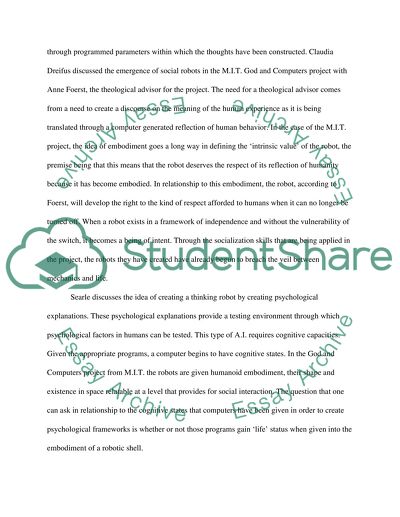 The Robot-Reply and the Definition of Being Human