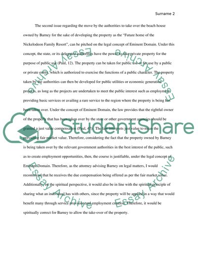 Analysis of the Case Regarding the Use of the Jointly Owned Property