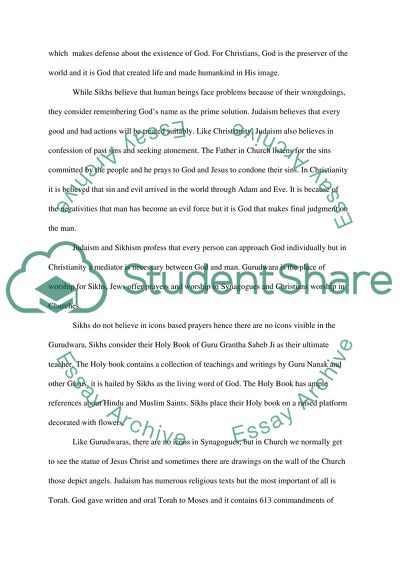 Comparing Sikhism, Judaism, and Christianity