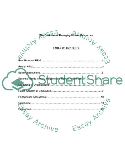 The Business of Managing Human Resources