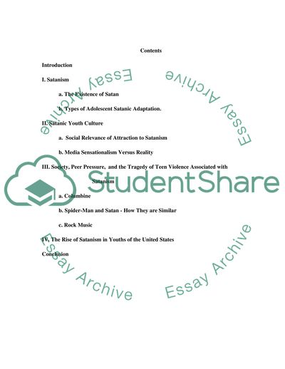 Satanism and Adolescents: The Attraction to Satanic Symbols and Rituals