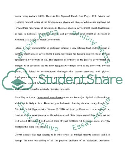 The Problems Associated with Physical Development in Adolescence