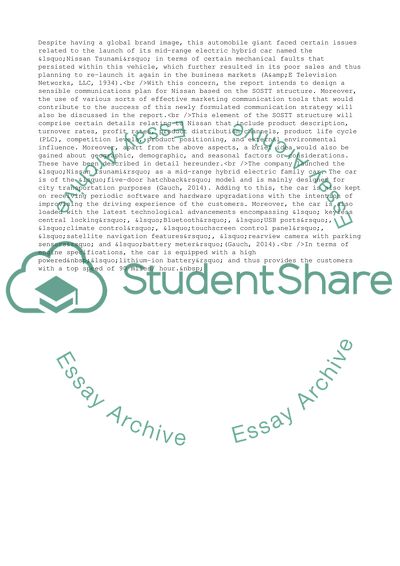 Nissan Tsunami Re-launch Campaign