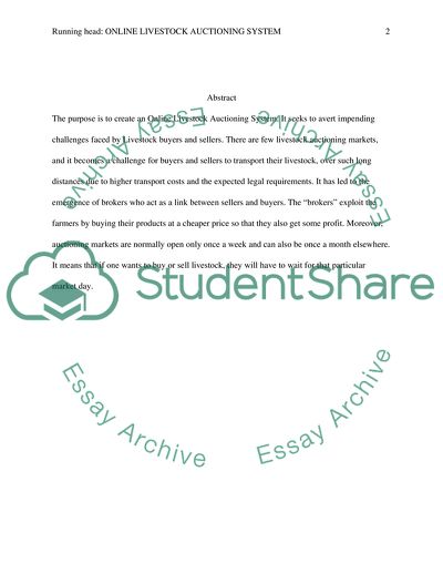 Online Livestock Auctioning System