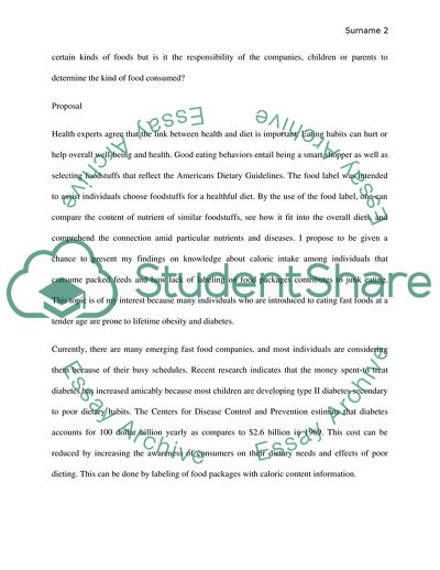 The Importance of Labeling the Calories