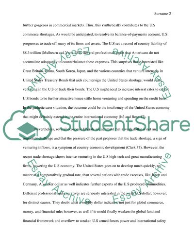 The international monetary and finance structure