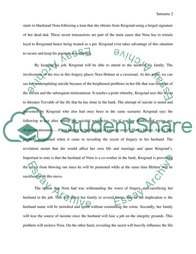 A Dolls House: Nora and Torvald Characters