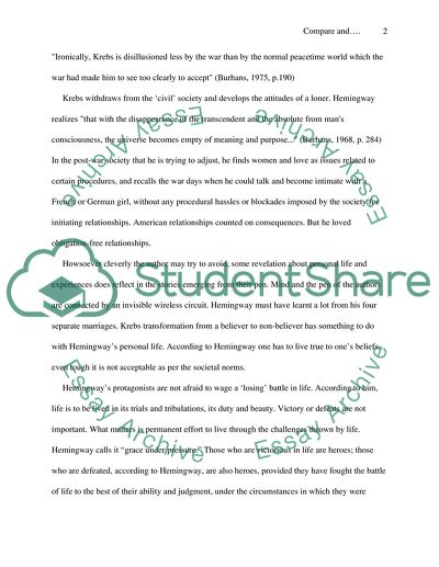 Soldiers Home by Hemingway