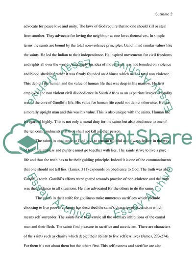 Gandhi and the Religious Saints