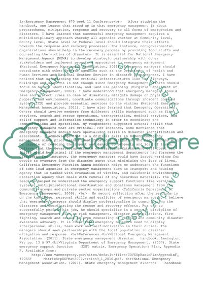 Emergency Management