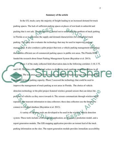 Smart Parking-Management System for Commercial Vehicle Parking at Public Rest