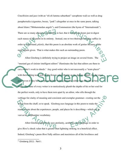 Function of Profanity in Allen Ginsbergs Howl