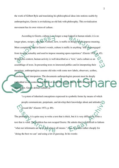 Anthropological Interpretations of Culture by Kuper and Geertz