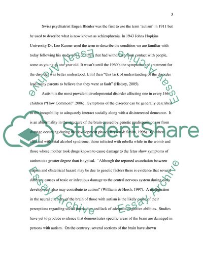 Autism: Disorder that Affects Cognitive Brain Functions