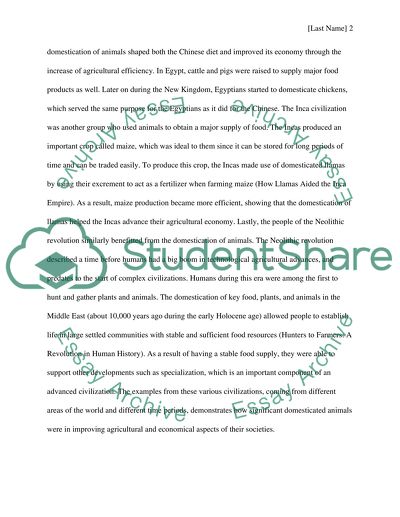 The Domestication of Animals and its Impact on World Civilizations Over Time