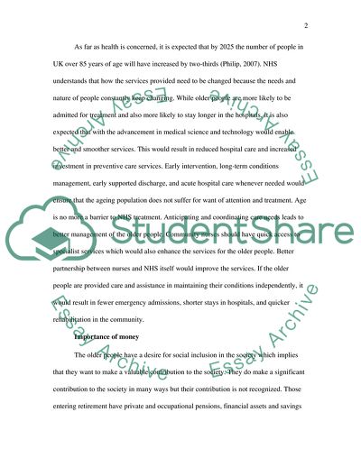 The Ageing Population as a Social Problem