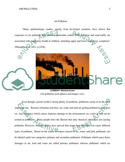 The Issue of Air Pollution