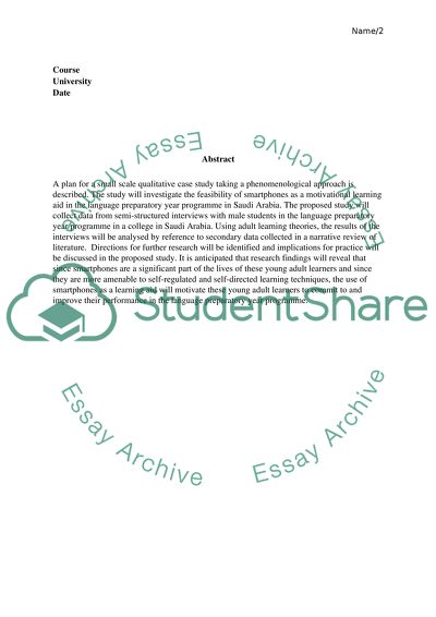 Smartphones as a Motivational Learning Tool