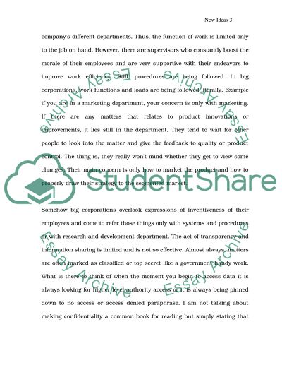 Exploiting New Ideas