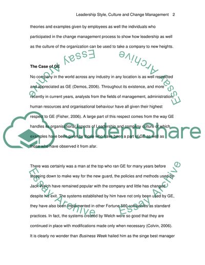 Corporate Leadership and Change Management