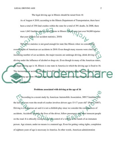 The legal driving age in Illinois should be raised from 16