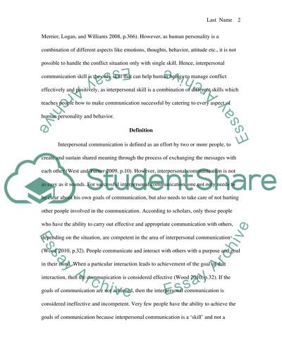 Interpersonal Communication and Positive Relationships
