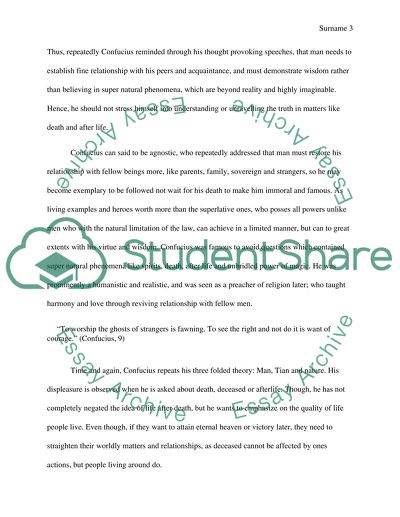 Confucius: Death and its Impact on Others