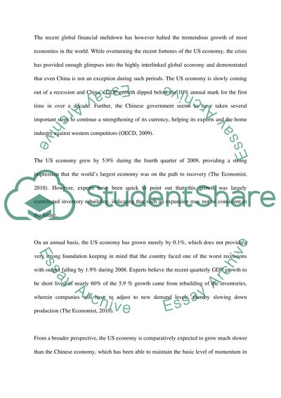 Econometrics ; GDP growth in US