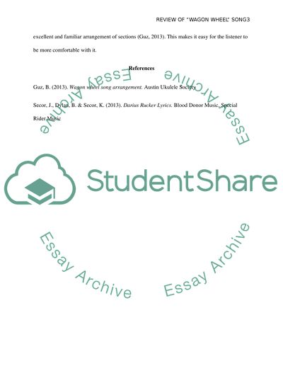 Review a song called Wagon Wheel