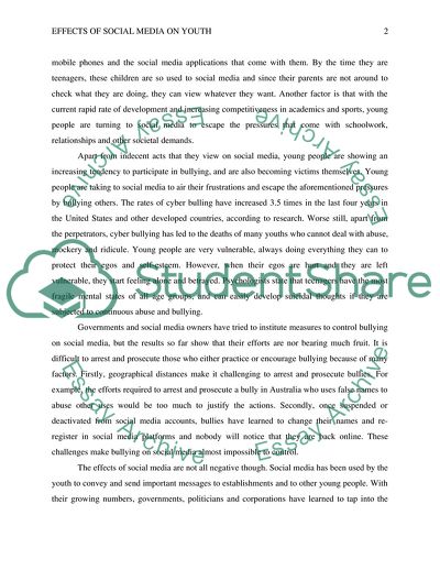 Effects of Social Media on Youth