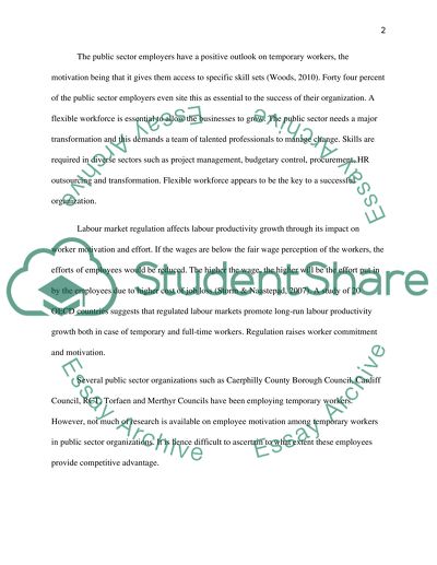 The Employment Relationship in the UK Public Sector