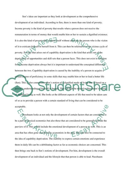 Poverty as Capability Deprivation