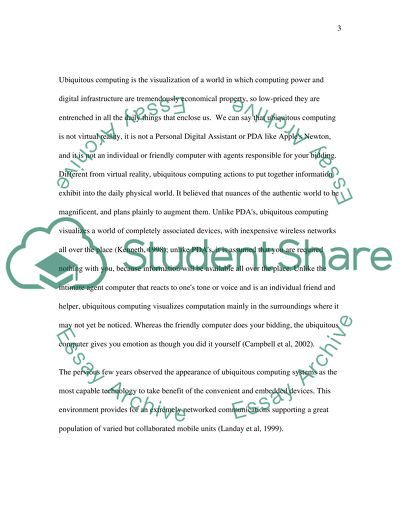 Ubiquitous Computing Technology