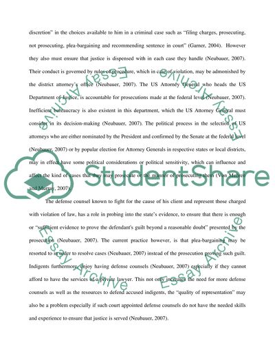 Judicial Discretion and Prosecutorial Discretion