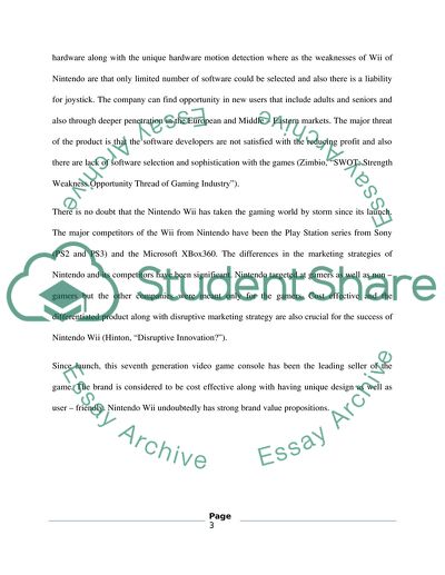 Nintendo WII CASE Study