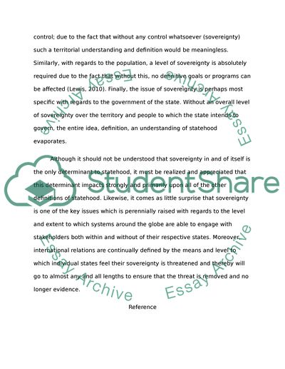 Sovereignty and the Role of Government